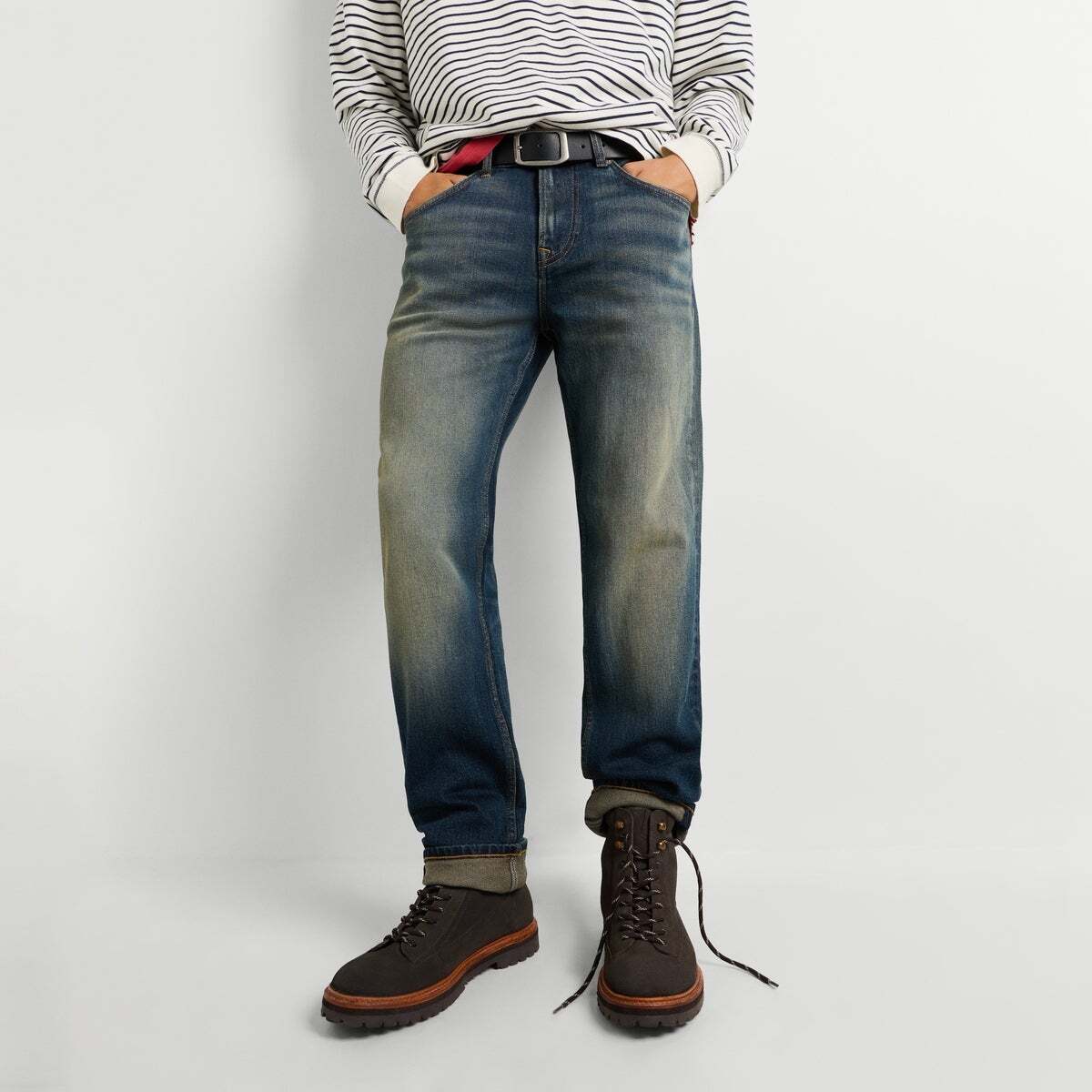 Bottes En Daim Avec Fermeture À Lacets brun foncé, PEPE JEANS