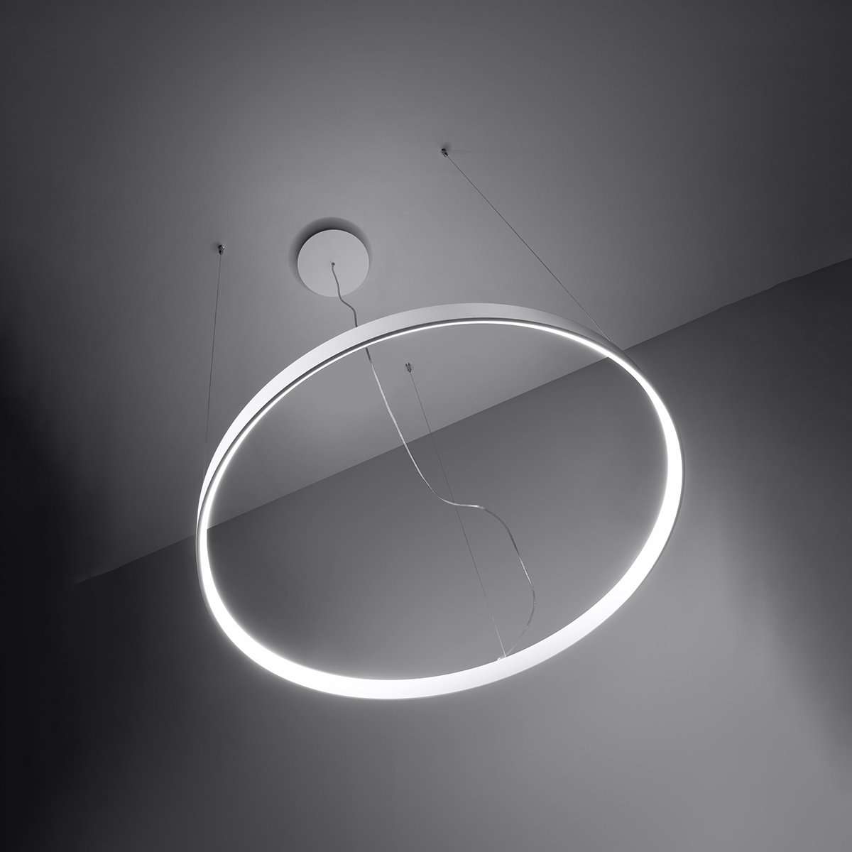 Lustre Aluminium Noir LED 1 Rio noir, EDEN
