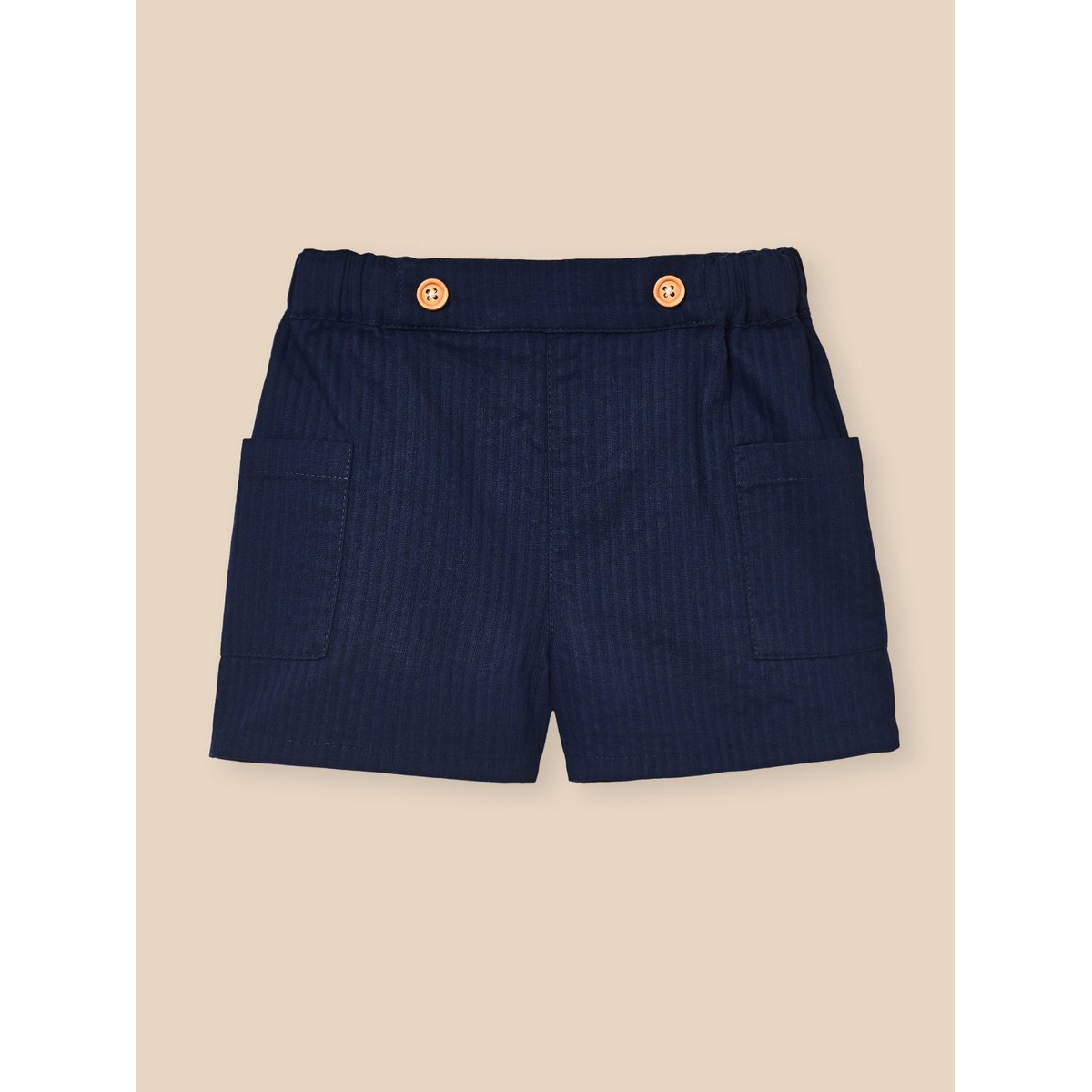 Short taille élastiquée marine clair, CYRILLUS