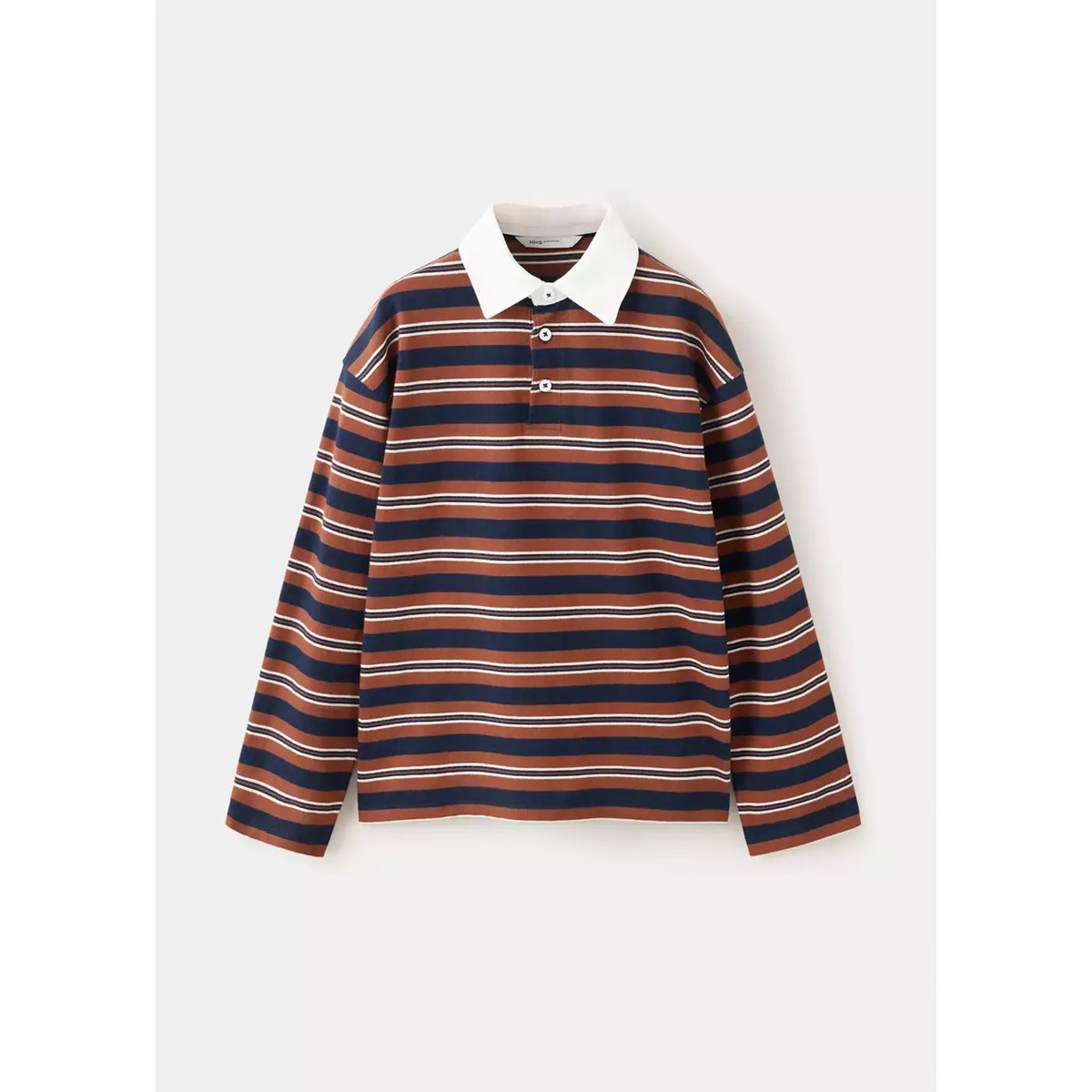 Polo à rayures relaxed-fit rouge-orangé, MANGO KIDS
