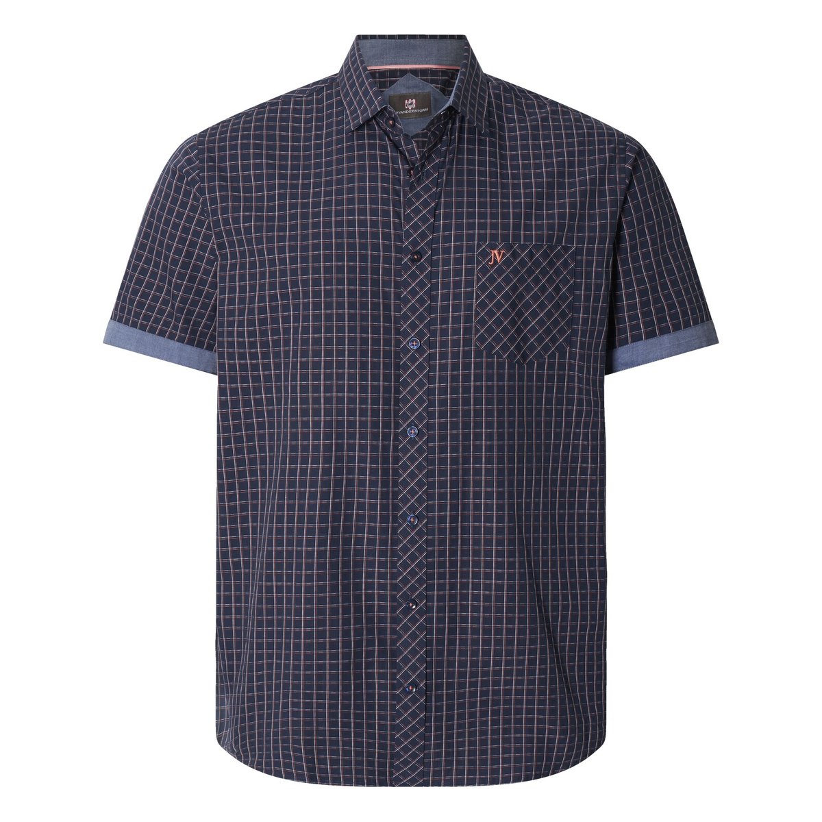 Lot de 2 chemises HENOCH bleu foncé blanc, JAN VANDERSTORM