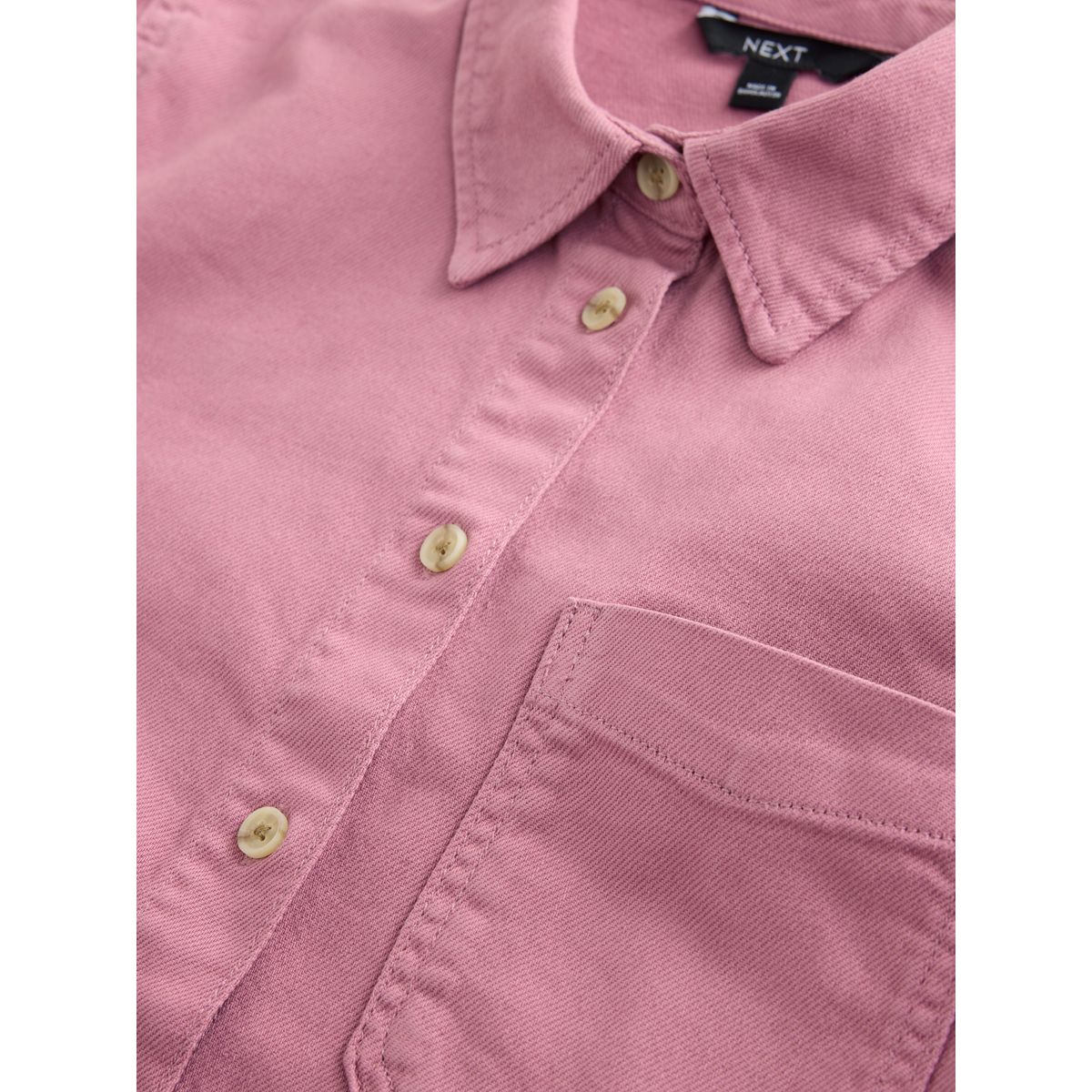 Chemise en jean décontractée manches longues rose foncé, NEXT