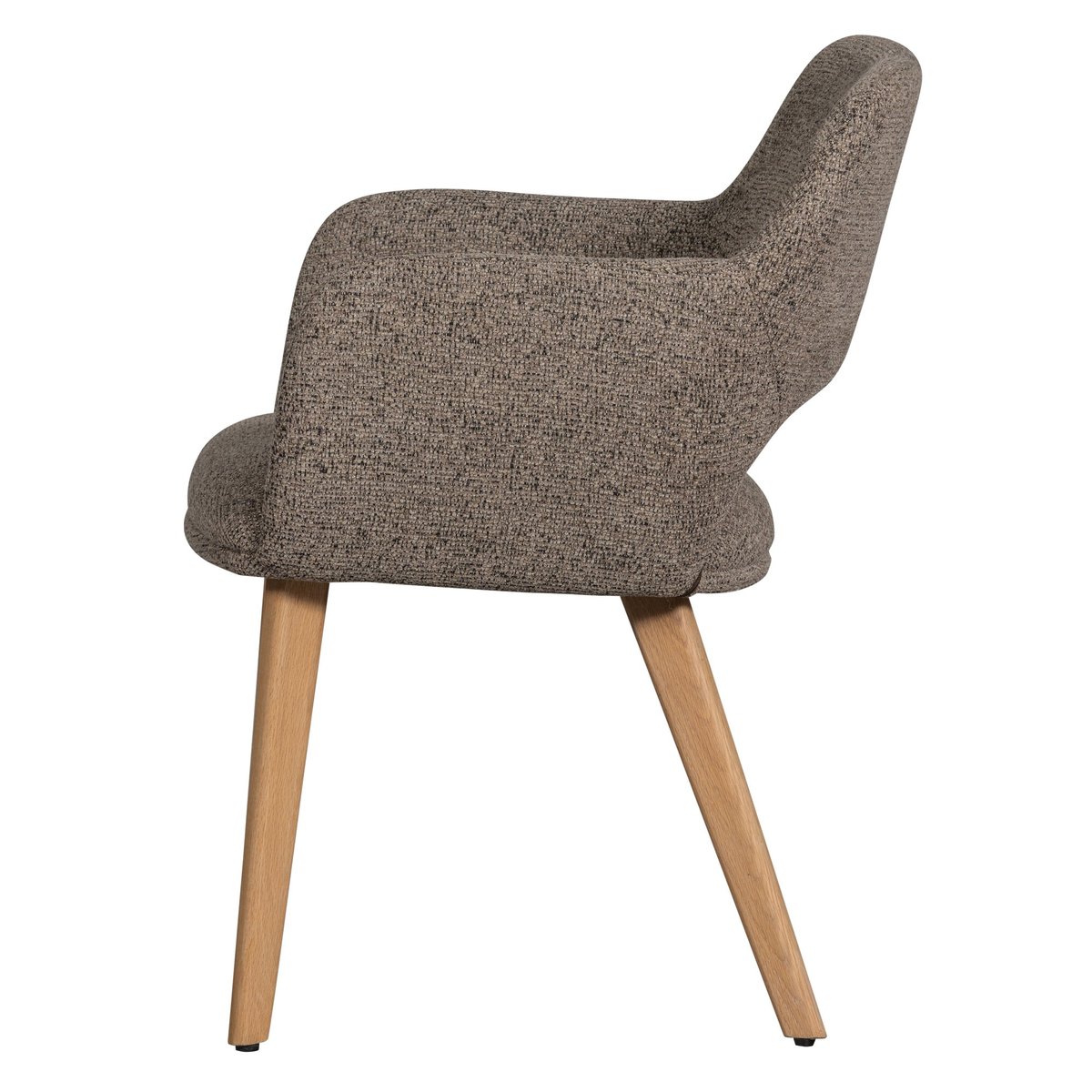 Lot de 2 chaises de table en polyester MURAT marron taupe, WOOOD