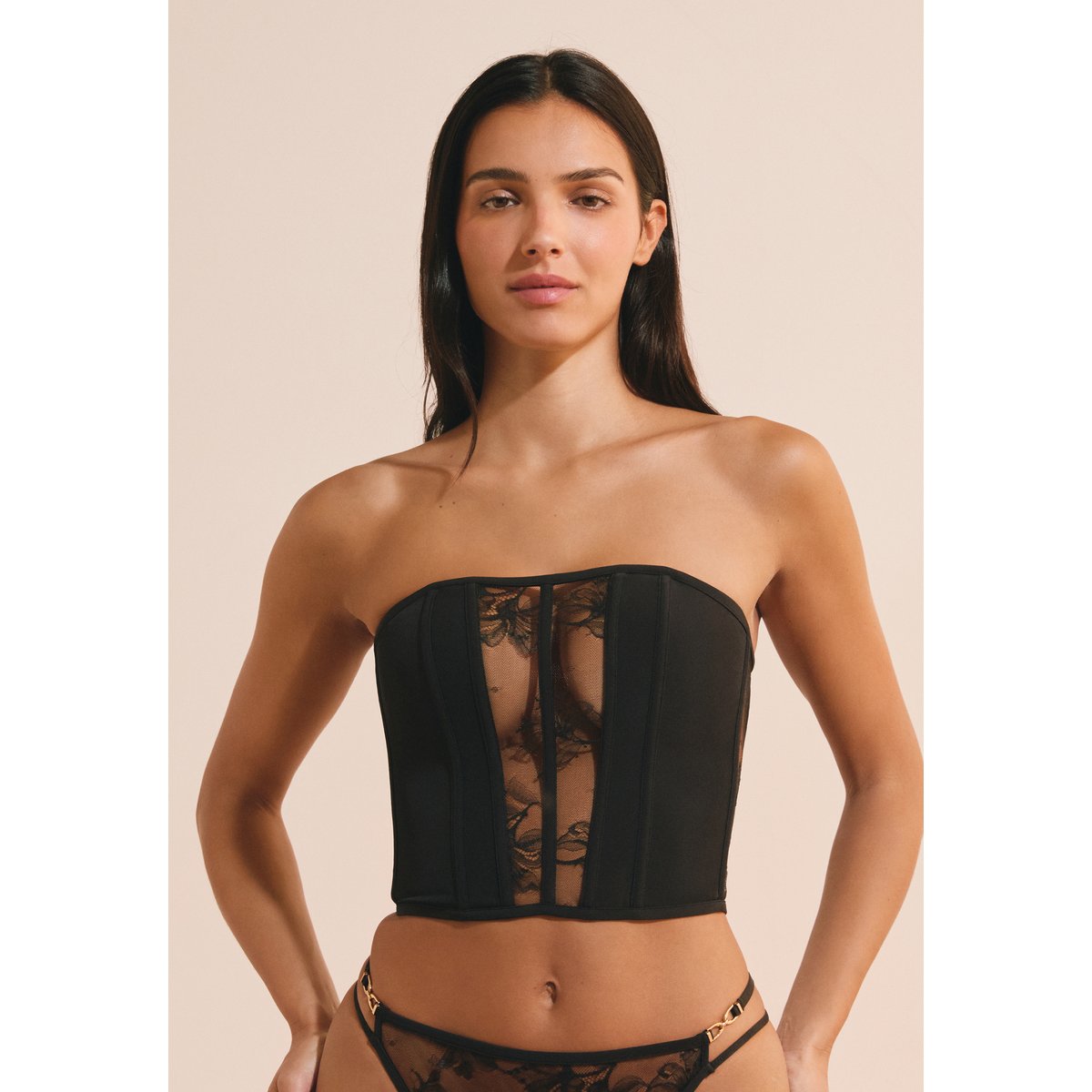 Bustier en dentelle CONSTELLATION noir, ETAM