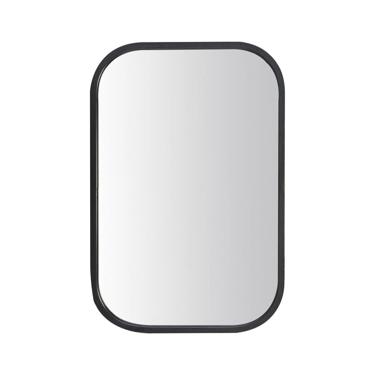 Miroir métal arrondi 40x60cm noir, EMDE