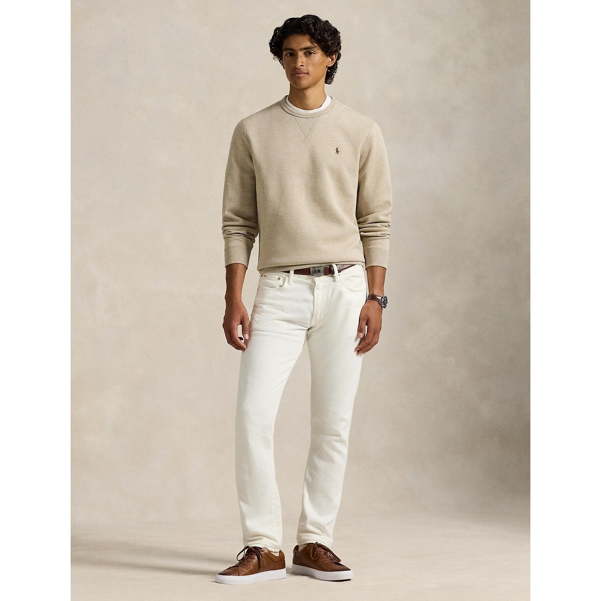Double Knit Sweatshirt beige marl, POLO RALPH LAUREN