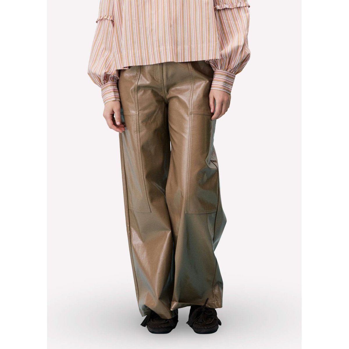 Pantalon en coton HORTENSIS beige, FRNCH