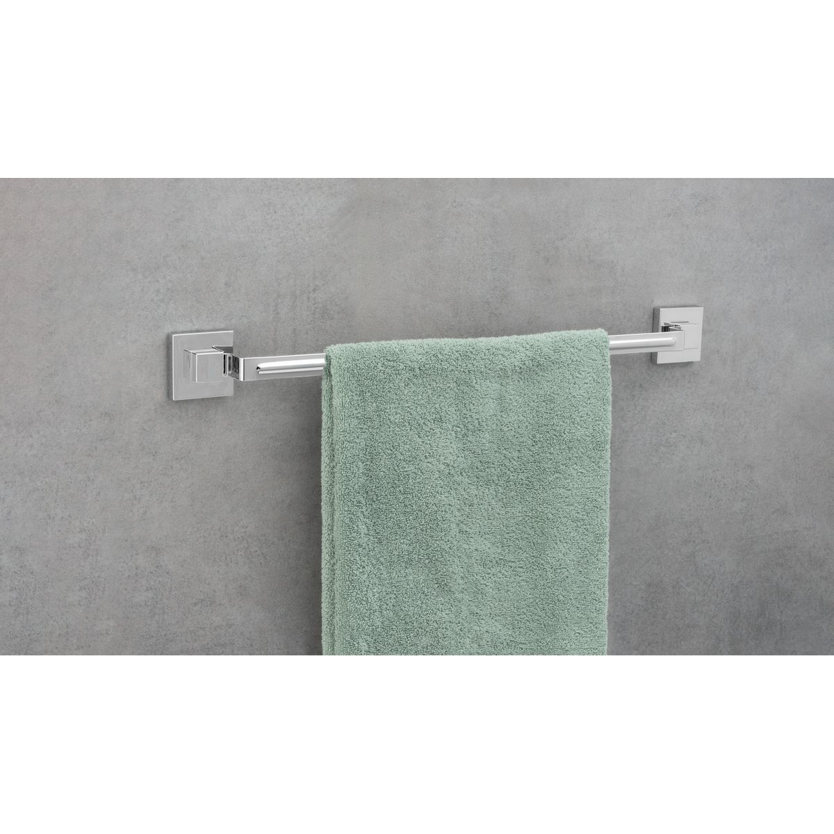 Porte serviette mural 1 barre en inox QUADRO chromé, WENKO