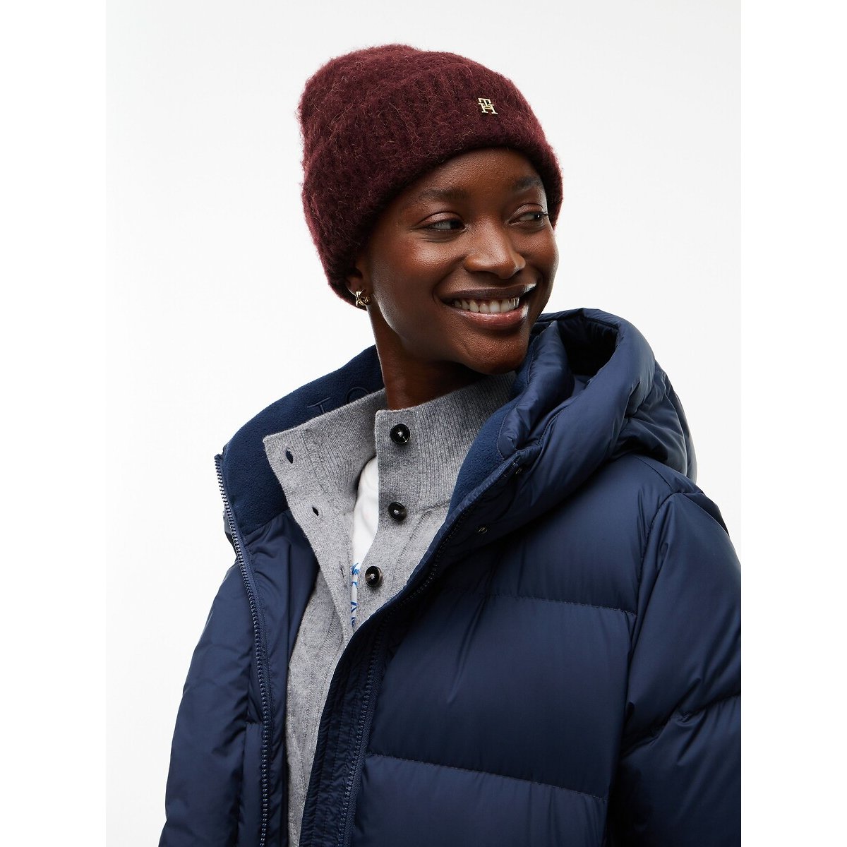 Gorro ELEVATED CHIC burdeos, TOMMY HILFIGER