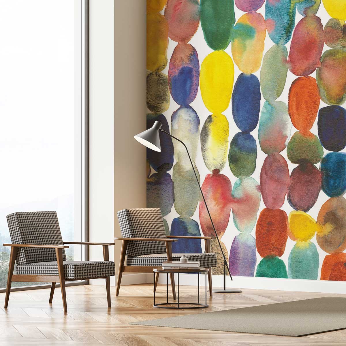 Papier peint orbe color intissé, HEXOA