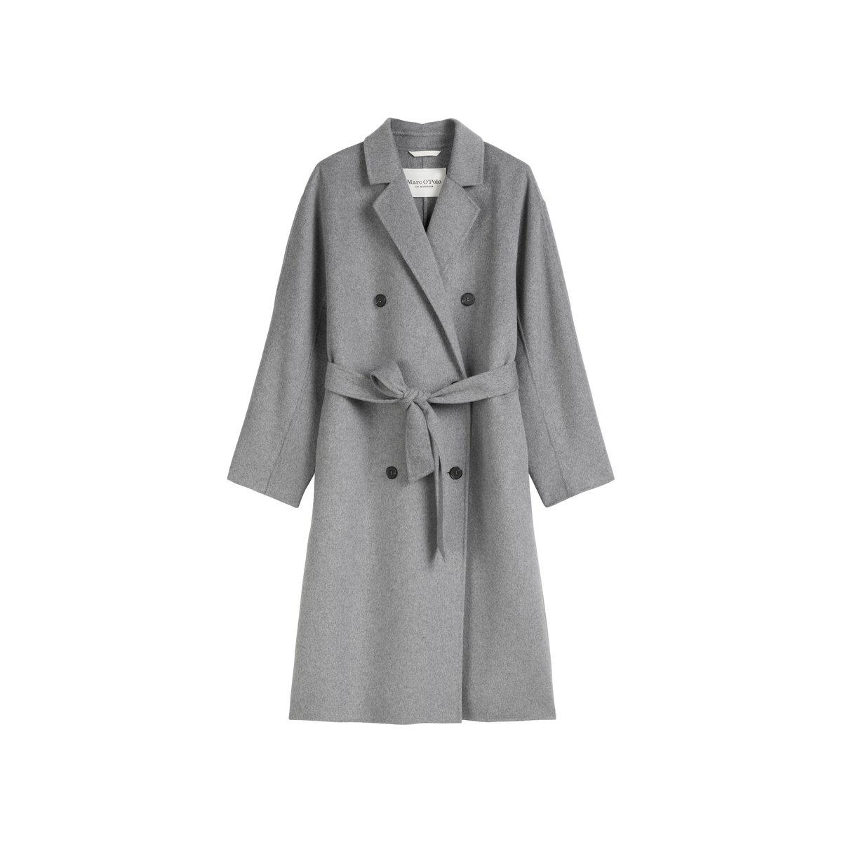 Manteau relaxed en mélange de laine double face gris clair, MARC O'POLO