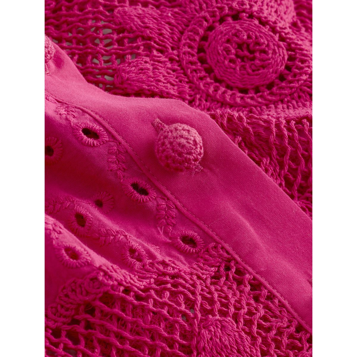Chemise manches courtes patchwork n. premium rose vif, NEXT