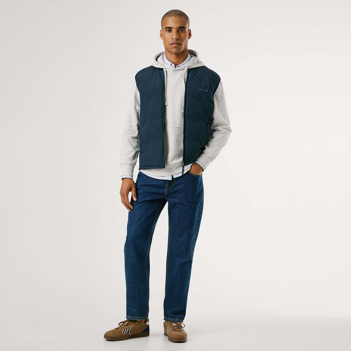 Gilet Hybride Coupe Regular bleu dulwich, PEPE JEANS