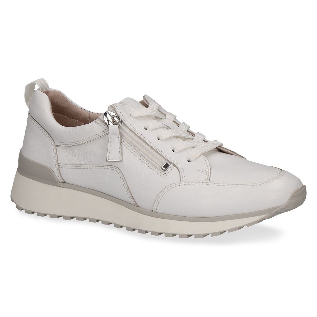 Basket en cuir blanc nappa, CAPRICE