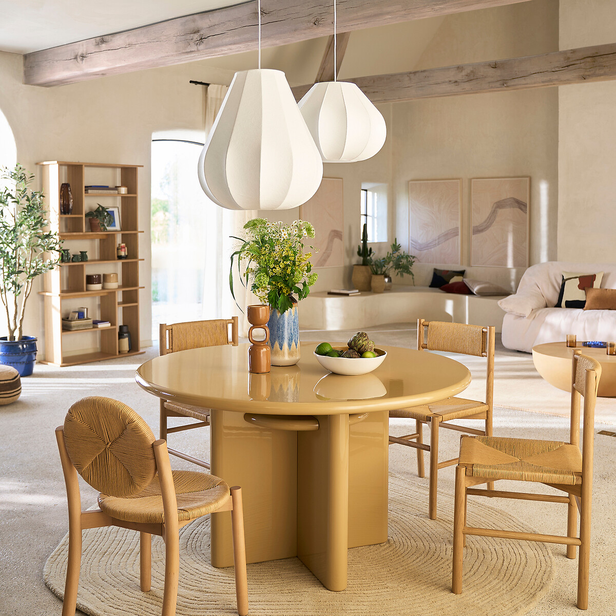 Palupo Pendant Light, Diameter 45 x Height 48cm white, LA REDOUTE INTERIEURS
