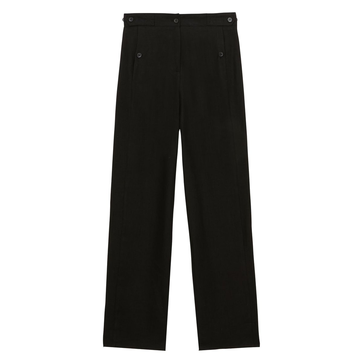 Pantalon à pinces Piotr en lin noir black, INES DE LA FRESSANGE PARIS