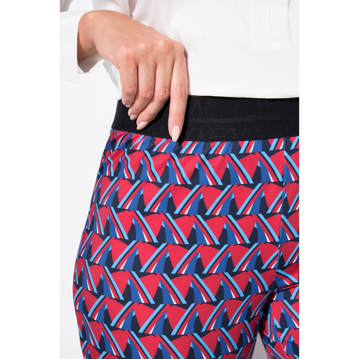 Pantalon Sienna en jersey, taille élastique rouge rubis, ULLA POPKEN