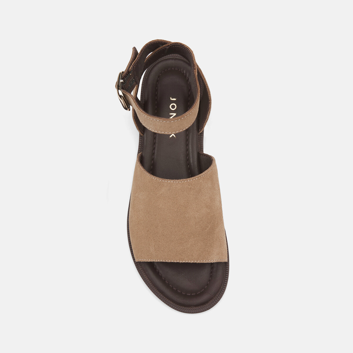Flat Heel Suede Sandals beige, JONAK