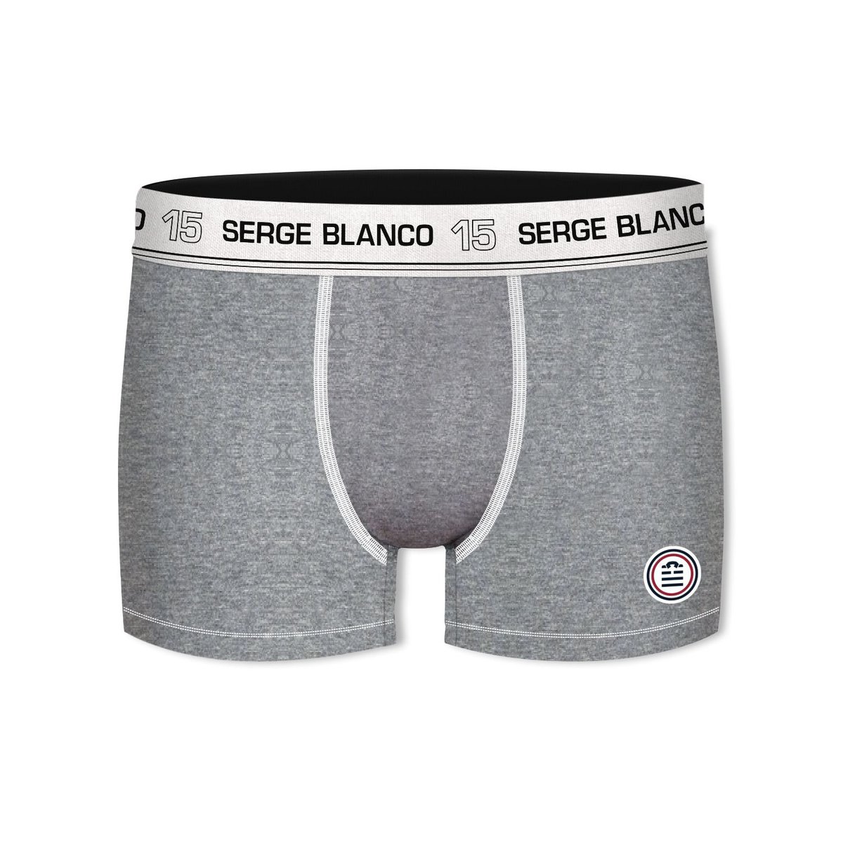 Lot De 10 Boxers Coton noir/gris/blanc, SERGE BLANCO