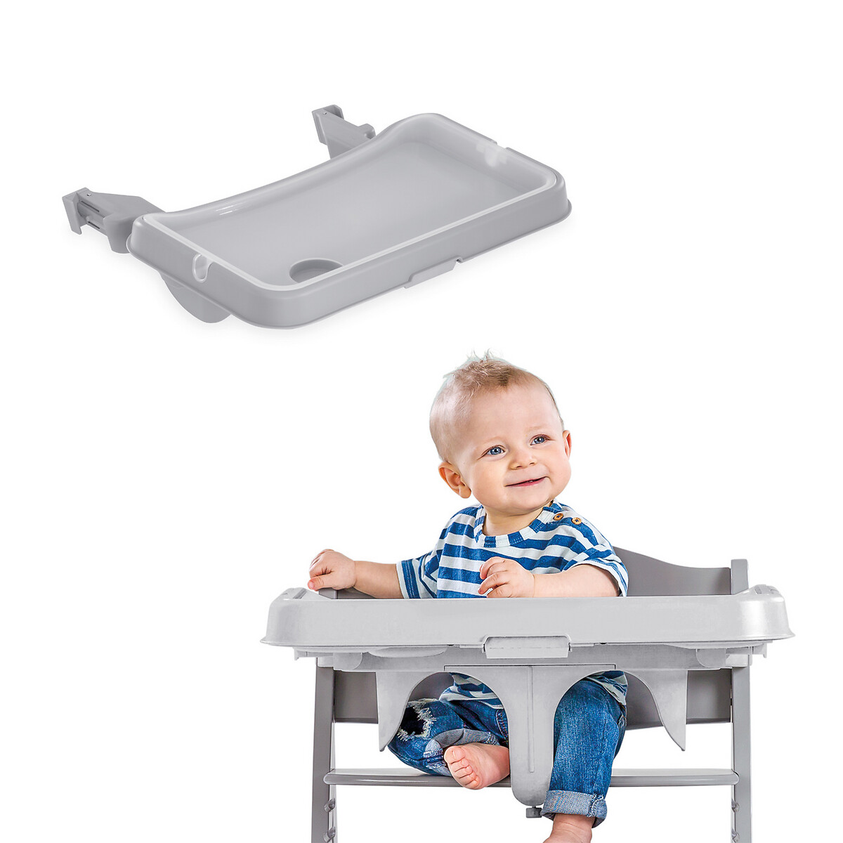 Alpha Highchair Tray grey, HAUCK