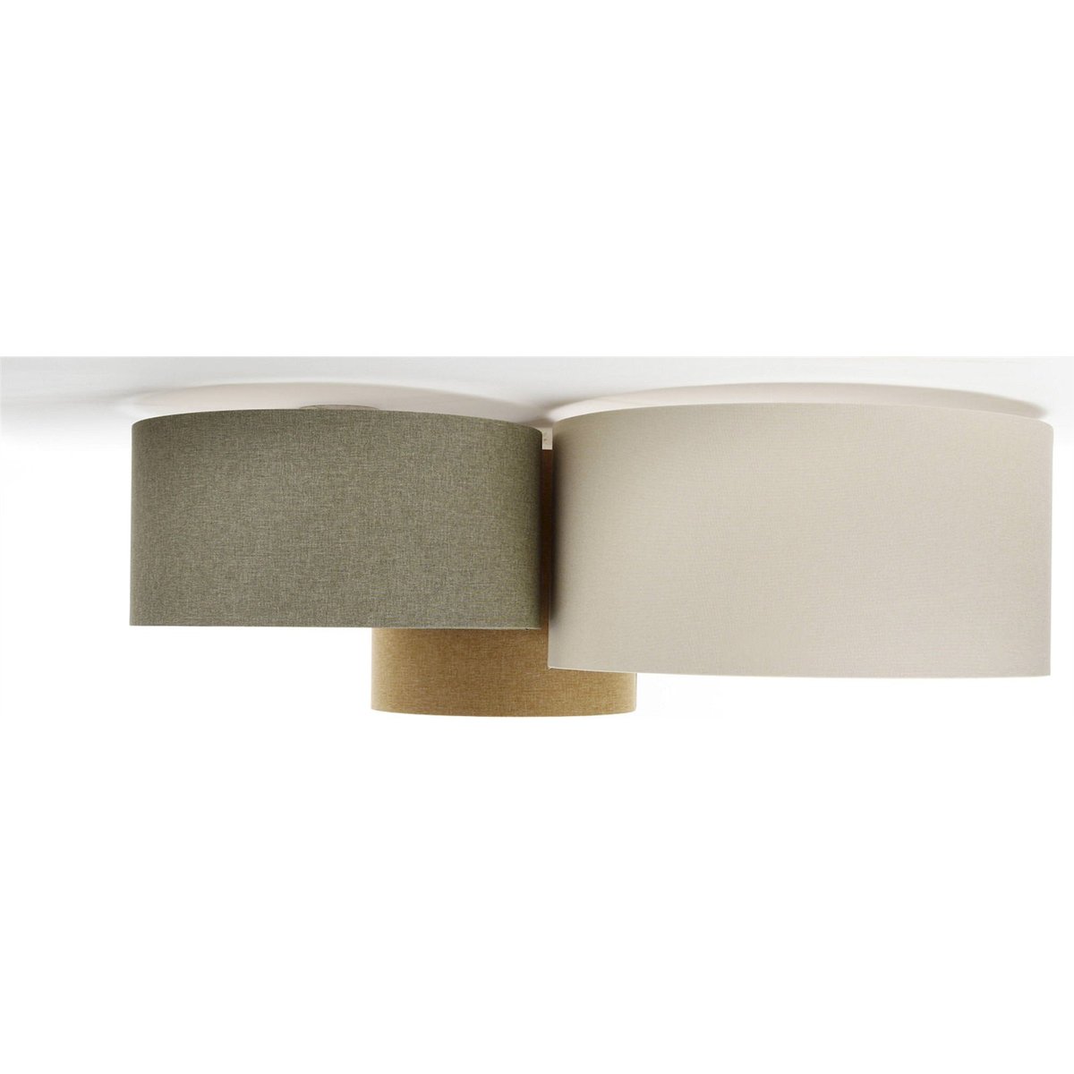 Plafonnier ovale en tissu, BOHO ELEGANT beige crème doux, BPS KONCEPT