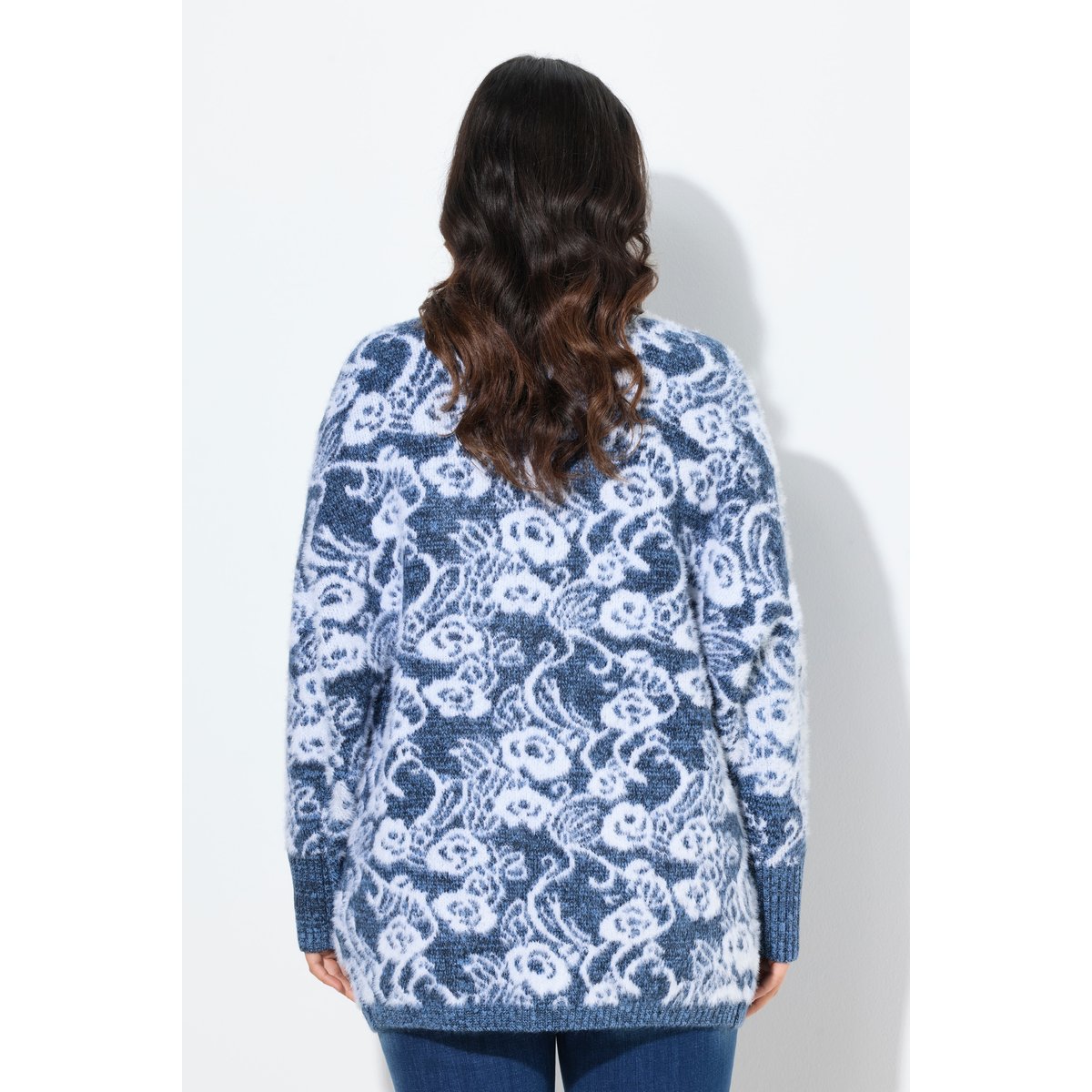 Cardigan coupe Egg-Shape, sans fermeture bleu atlantique, ULLA POPKEN