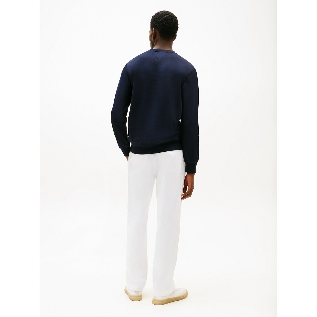 Sweat en molleton Flex à logo brodé bleu marine, TOMMY HILFIGER