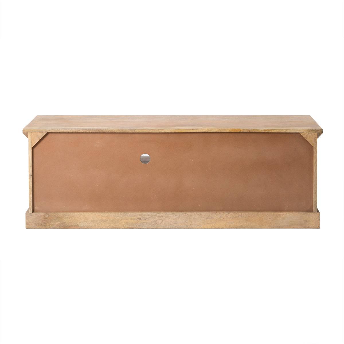 Meuble TV en bois de manguier SAHARA gris, MADE IN MEUBLES