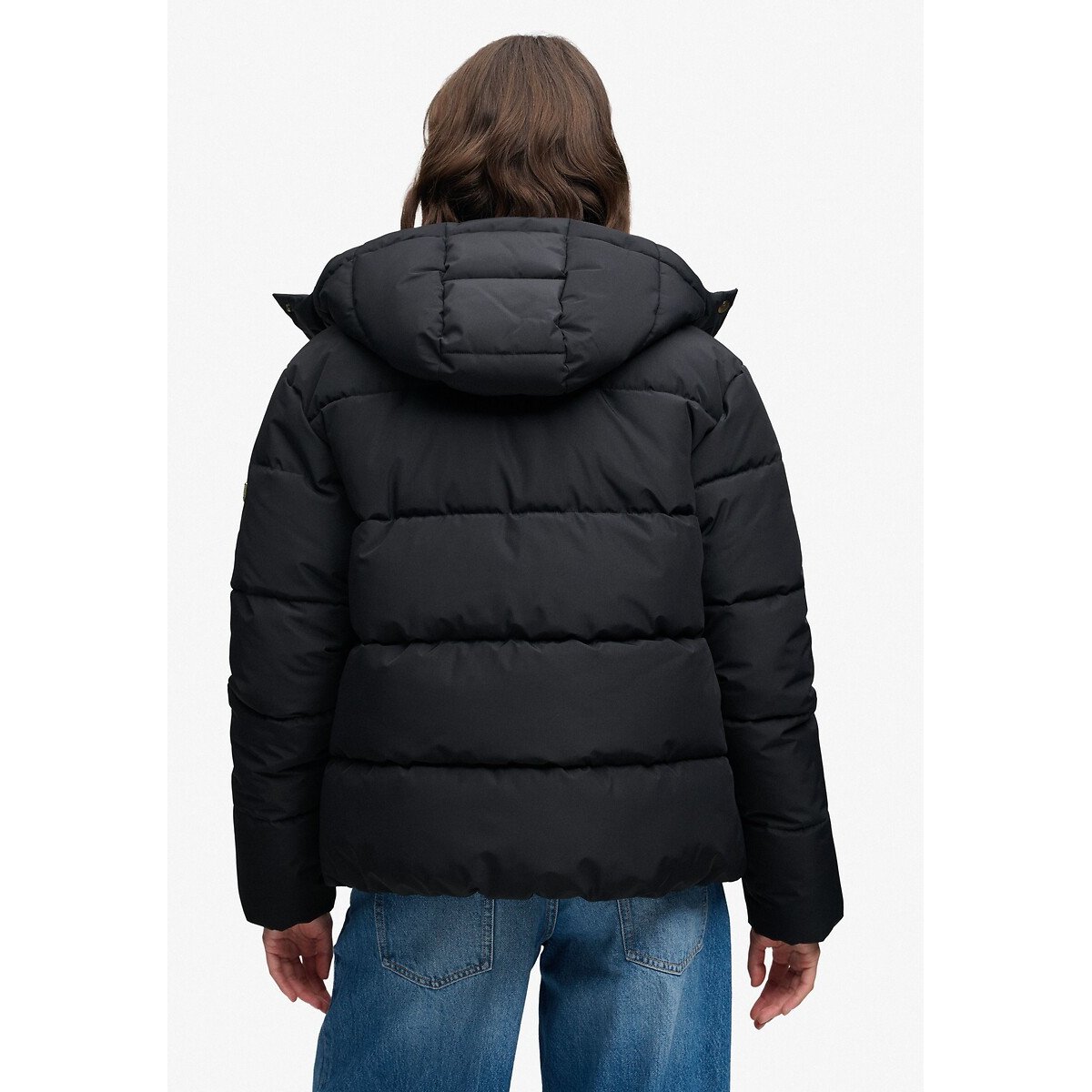 Doudoune à Capuche Premium noir, SUPERDRY