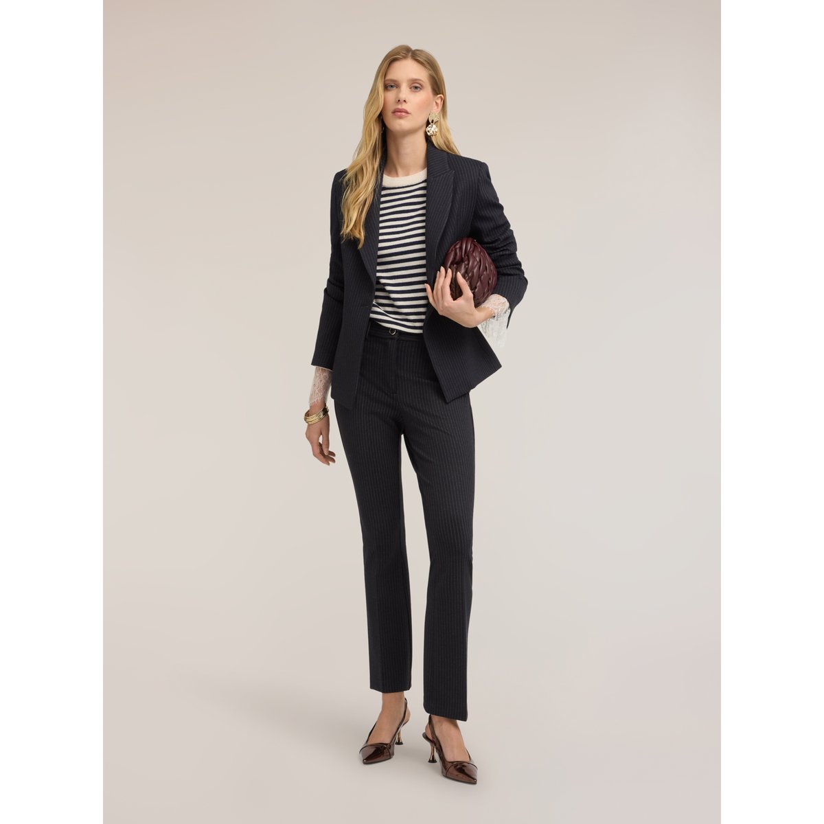 Blazer à rayures bleu, MOTIVI