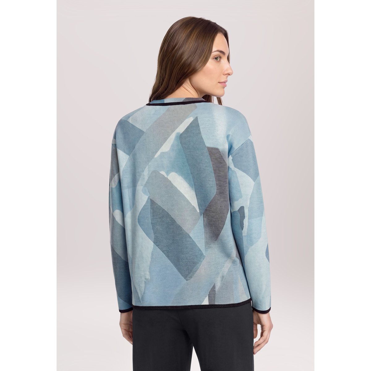 Pull-over en maille à imprimé mint/black, BETTY BARCLAY