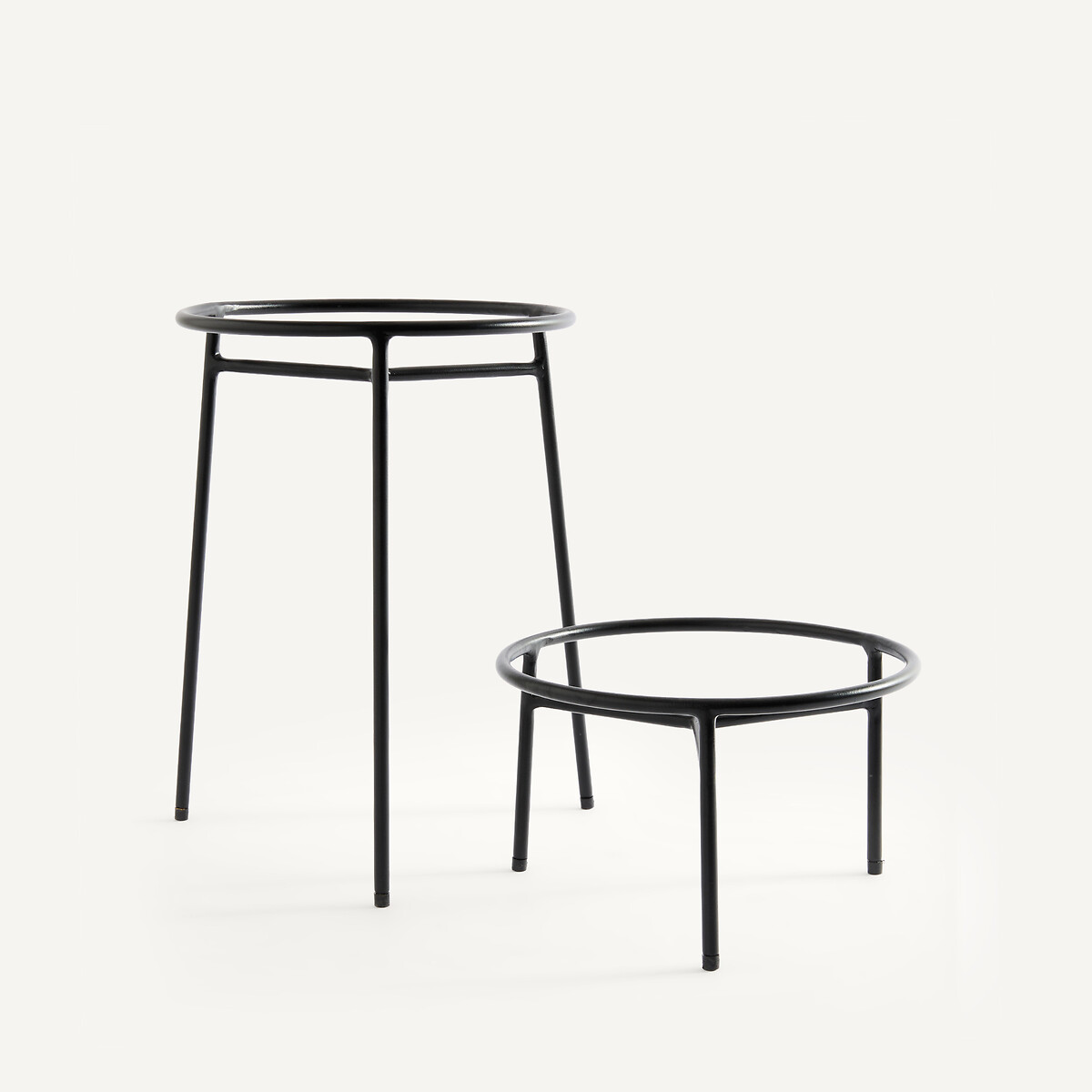 Suporte em aço, para vaso de flores Florian, altura 16 cm, FLORIANA preto mate, AM.PM