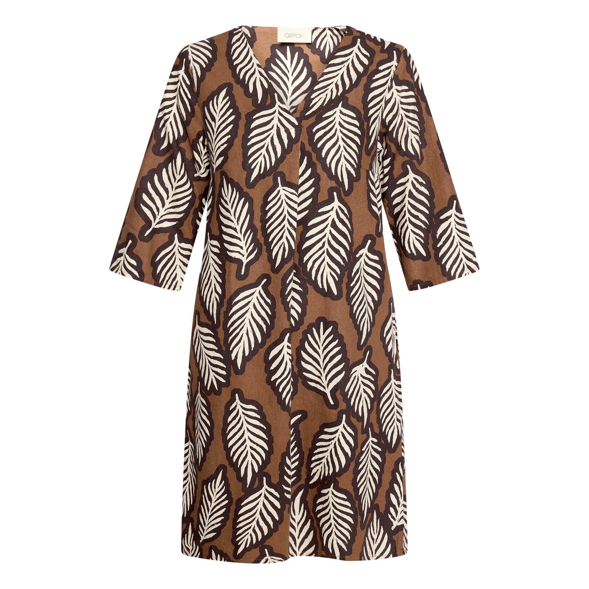 Robe d'été à motifs blanc/marron, CARTOON