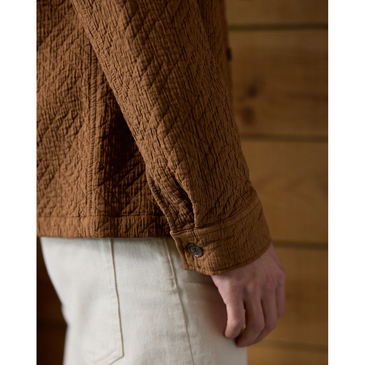Chemise coton GASTINE camel, FAGUO