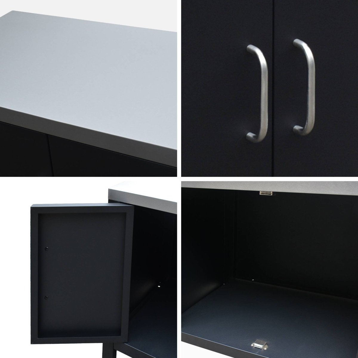 Module de cuisine extérieure acier L80cm GRIMAUD noir, SWEEEK