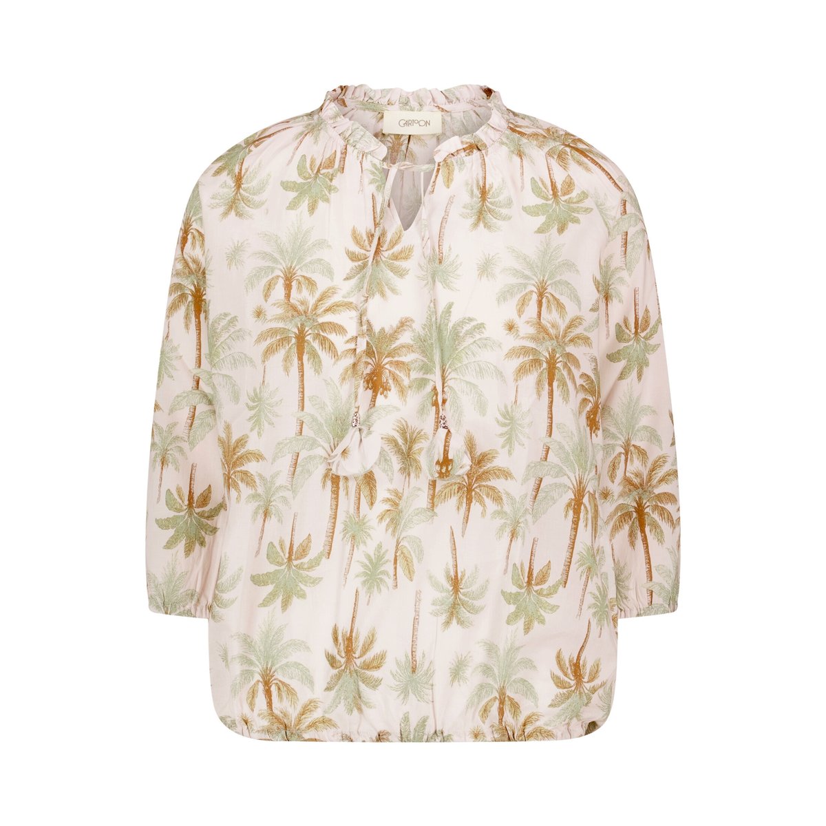 Blouse casual à fronce nature/green, CARTOON