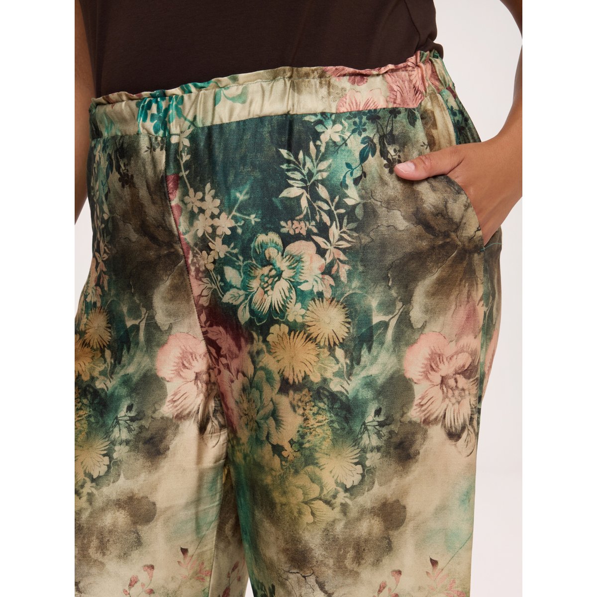 Pantalon à jambes larges beige, FIORELLA RUBINO