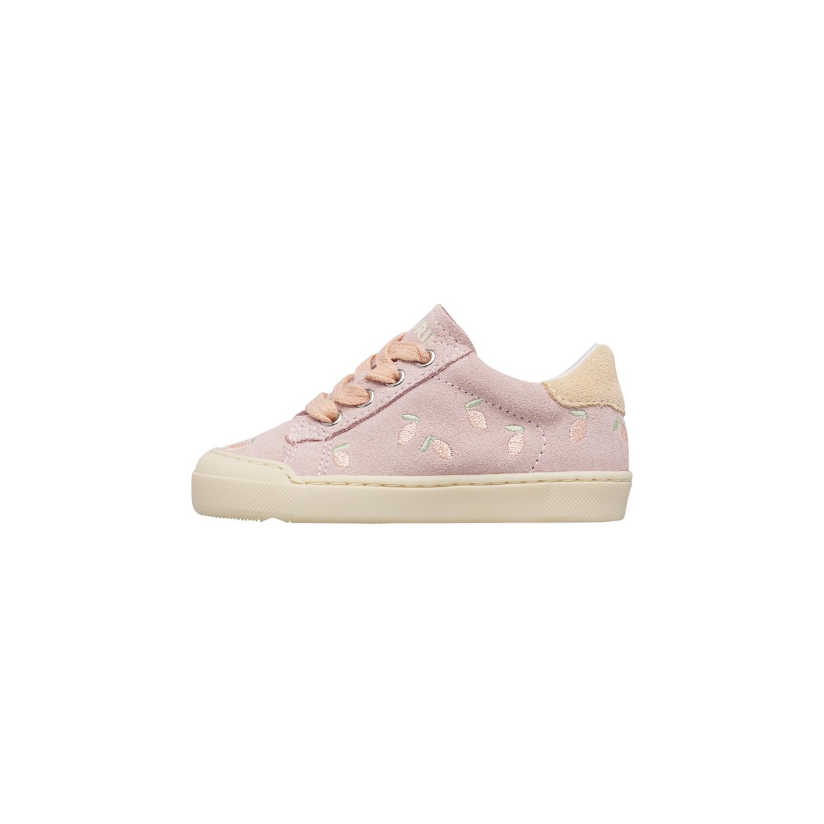 Sneakers en daim avec impression de citrons EINDHOVEN 2 EMBR.ZIP. rose-vanille, NATURINO