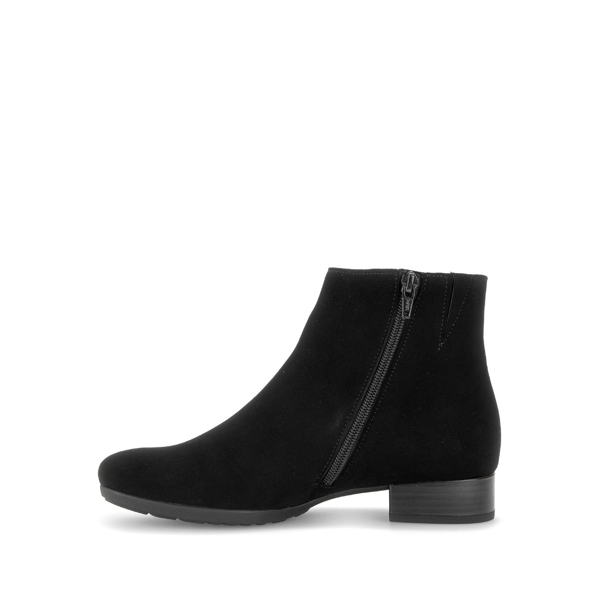 Bottines en cuir à talon décroché noir velours, GABOR