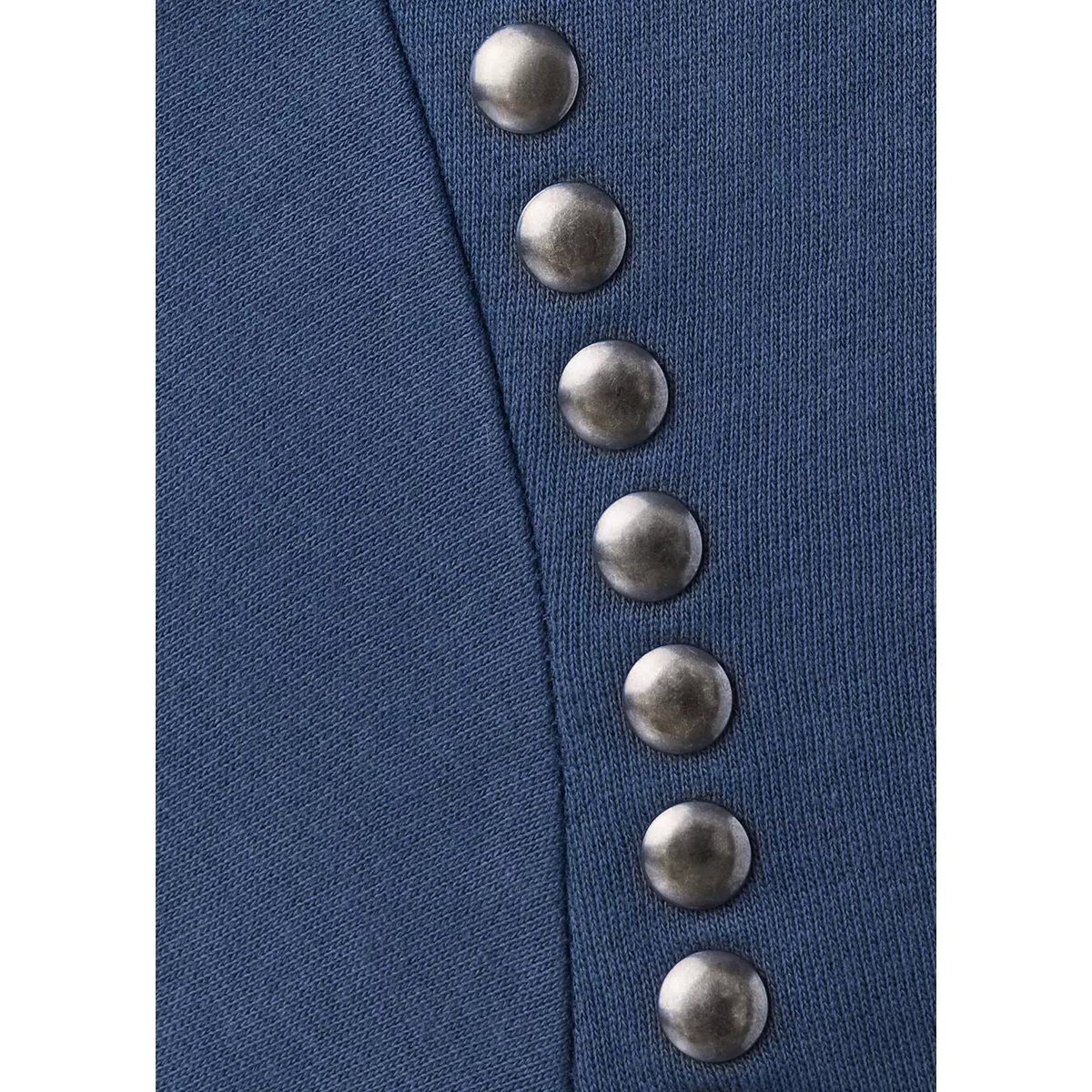 Sweat coton détail clous bleu, MANGO TEEN
