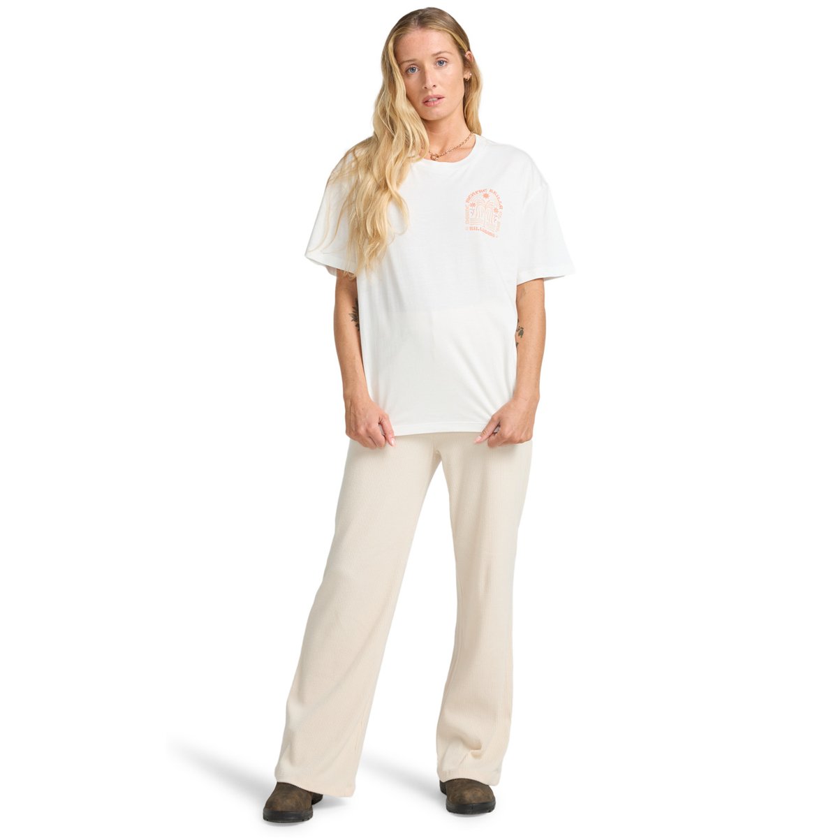 T shirt manches courtes ALWAYS LOOKING blanc salt crystal, BILLABONG
