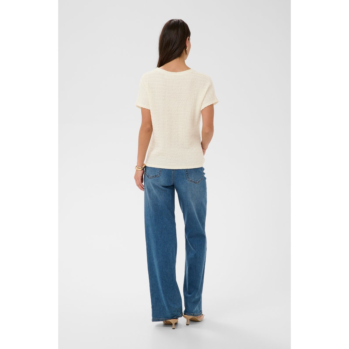 T-shirt à manches courtes blanc chalk, KAFFE