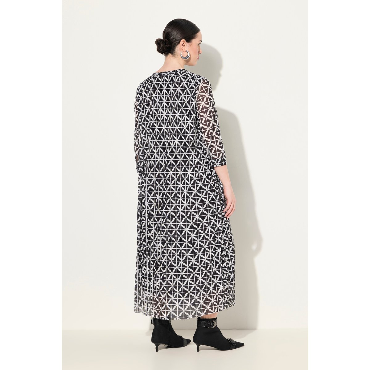 Robe maxi en mesh noir, ULLA POPKEN