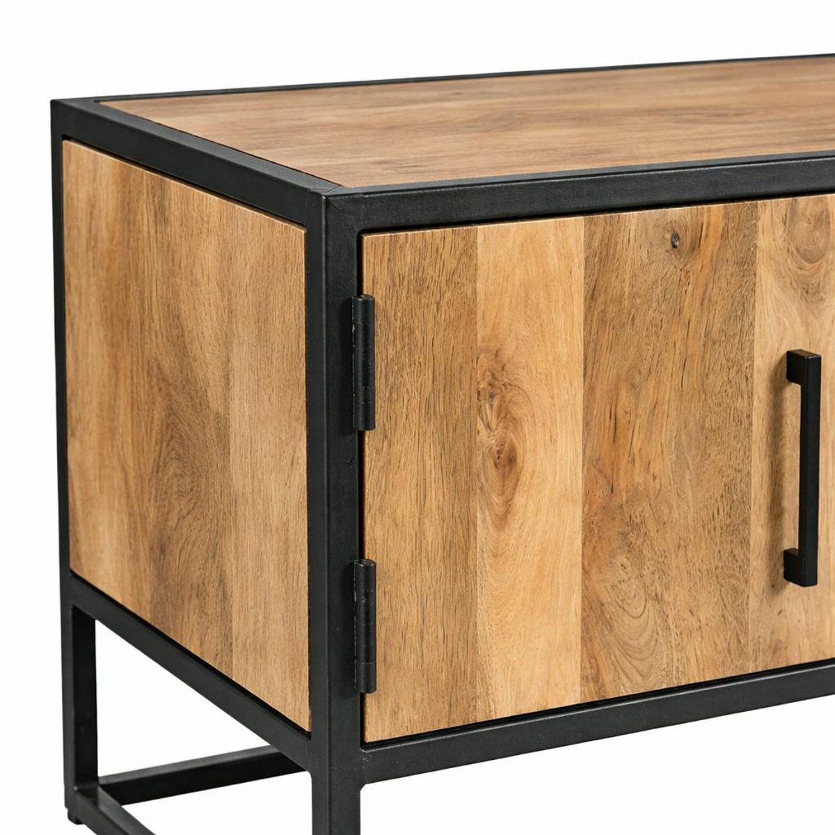 Meuble TV bois et métal 1 porte RIVANO bois clair, PIER IMPORT