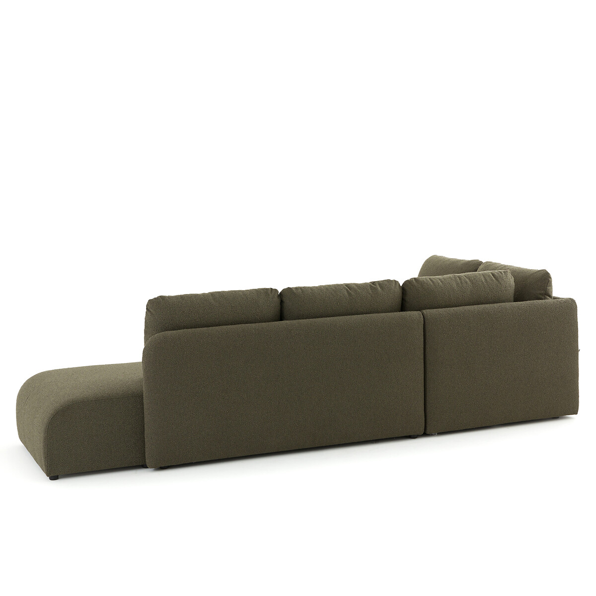 Canapé angle convertible, en bouclette fine, GINA vert, LA REDOUTE INTERIEURS