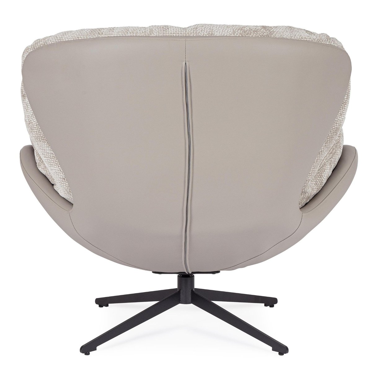 Fauteuil relax pivotant tissu/simili gris/taupe - NINO gris, HELLIN, DEPUIS 1862