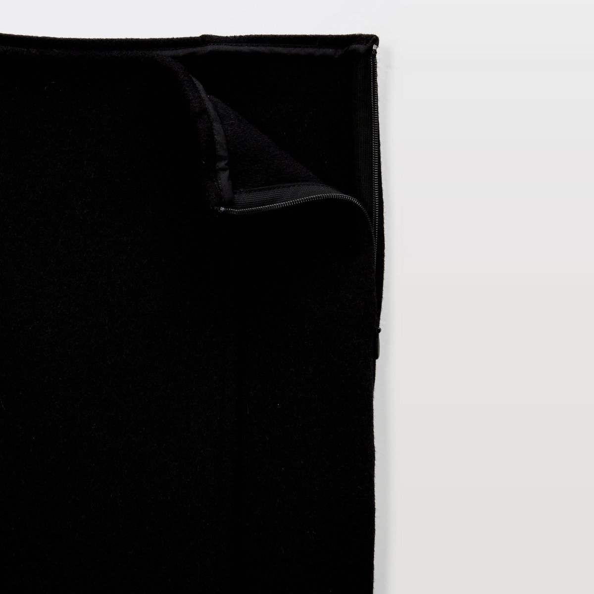 Jupe courte unie contenant de la laine noir, MONOPRIX