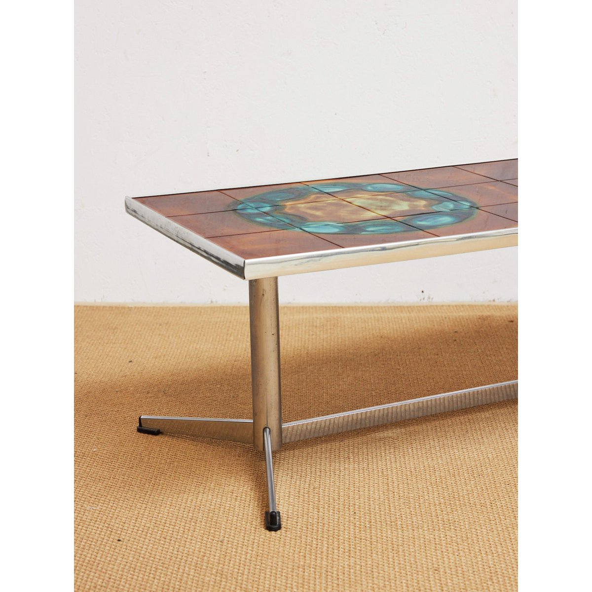 Table basse en céramique Donna N°1107 - Bon état marron, DEBONGOUT