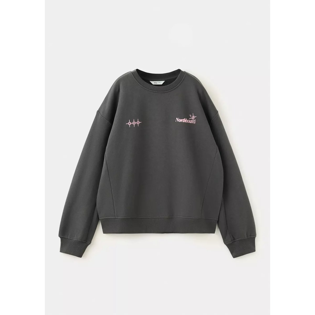 Sweat-shirt coton imprimé gris anthracite, MANGO KIDS