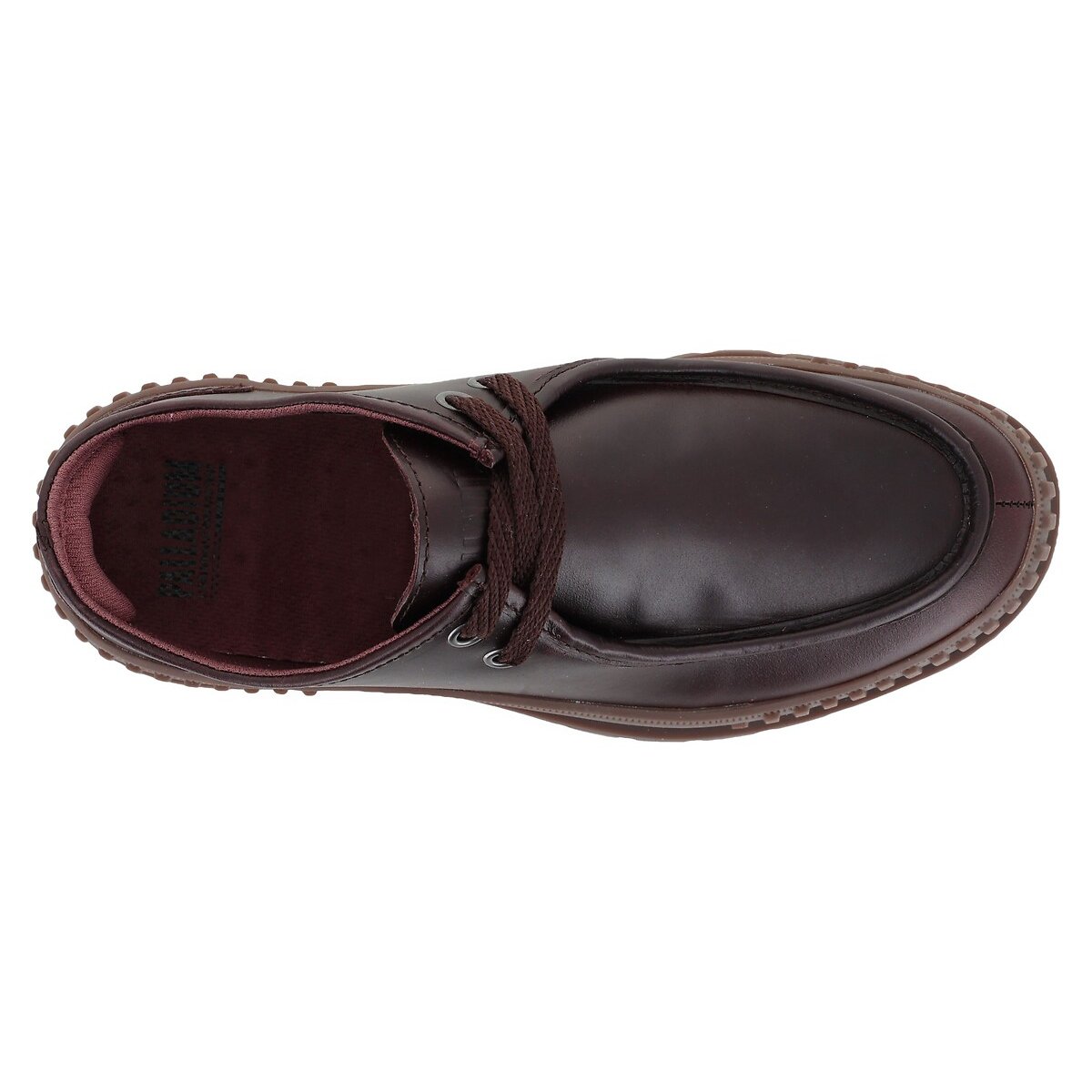 Mocassini con lacci in pelle, Pallashoxk Moc LTH marrone, PALLADIUM